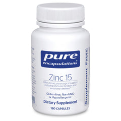 Pure Encapsulations frasco delante mostrando diseño y cantidad 180 cápsulas