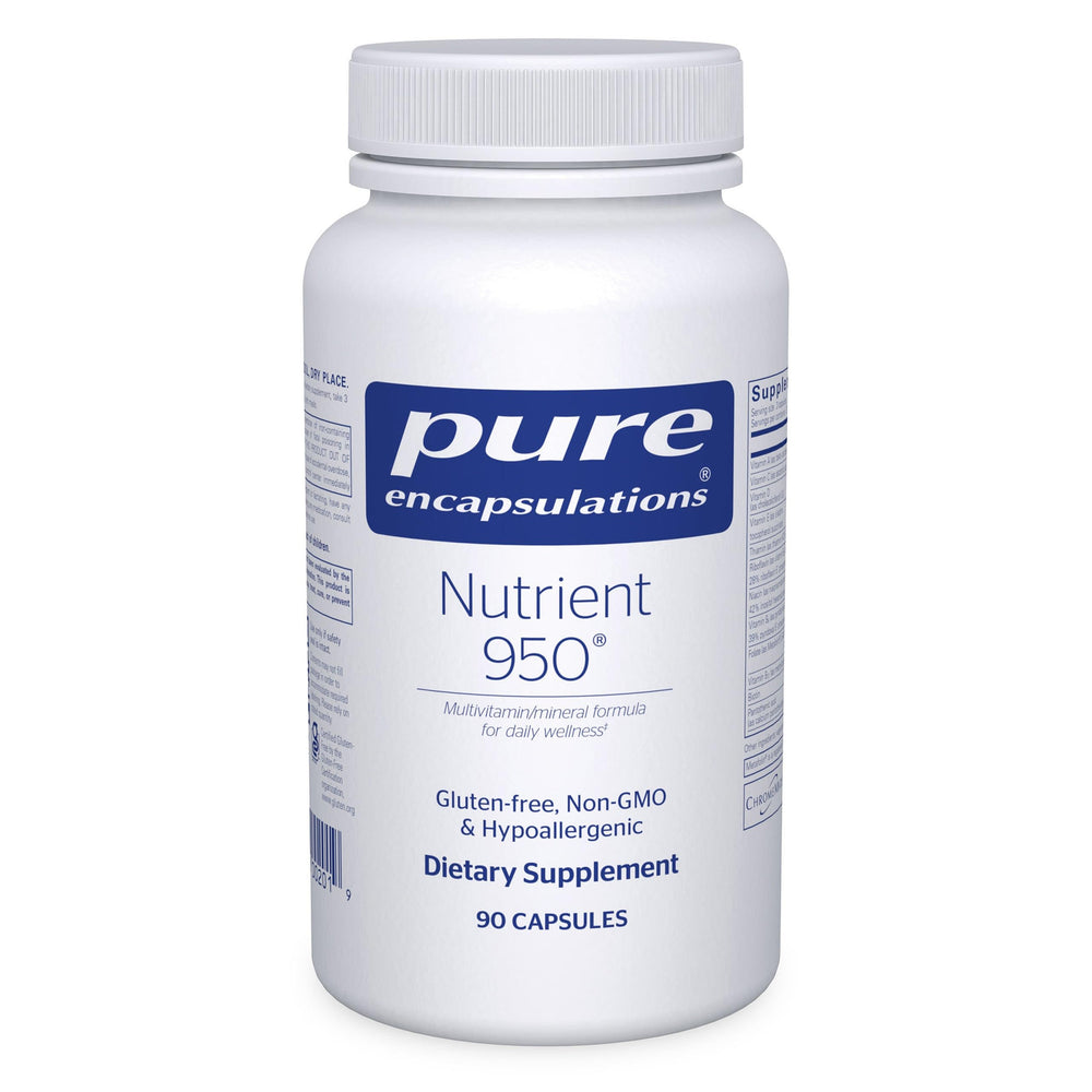 Pure Encapsulations envase frontal mostrando marca y empleo seguro