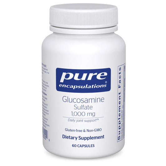 Pure Encapsulations envase frontal mostrando cápsulas y pureza