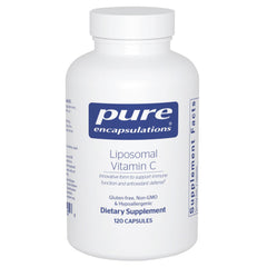 Pure Encapsulations frente del envase mostrando 120 cápsulas y beneficio de absorción