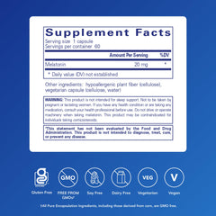 Pure Encapsulations etiqueta lateral con información de pureza y sin alérgenos