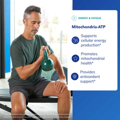 Etiqueta de Pure Encapsulations Mitochondria-ATP con lista de ingredientes para transparencia