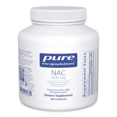 Pure Encapsulations NAC frontal del envase mostrando la marca y presentación