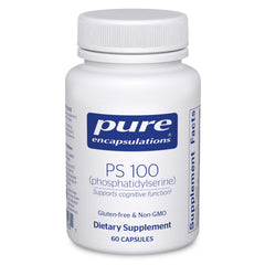Pure Encapsulations frasco frontal mostrando diseño y cantidad, facilita identificar producto