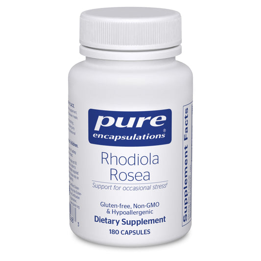 Pure Encapsulations frasco frontal con beneficios de apoyo al estrés