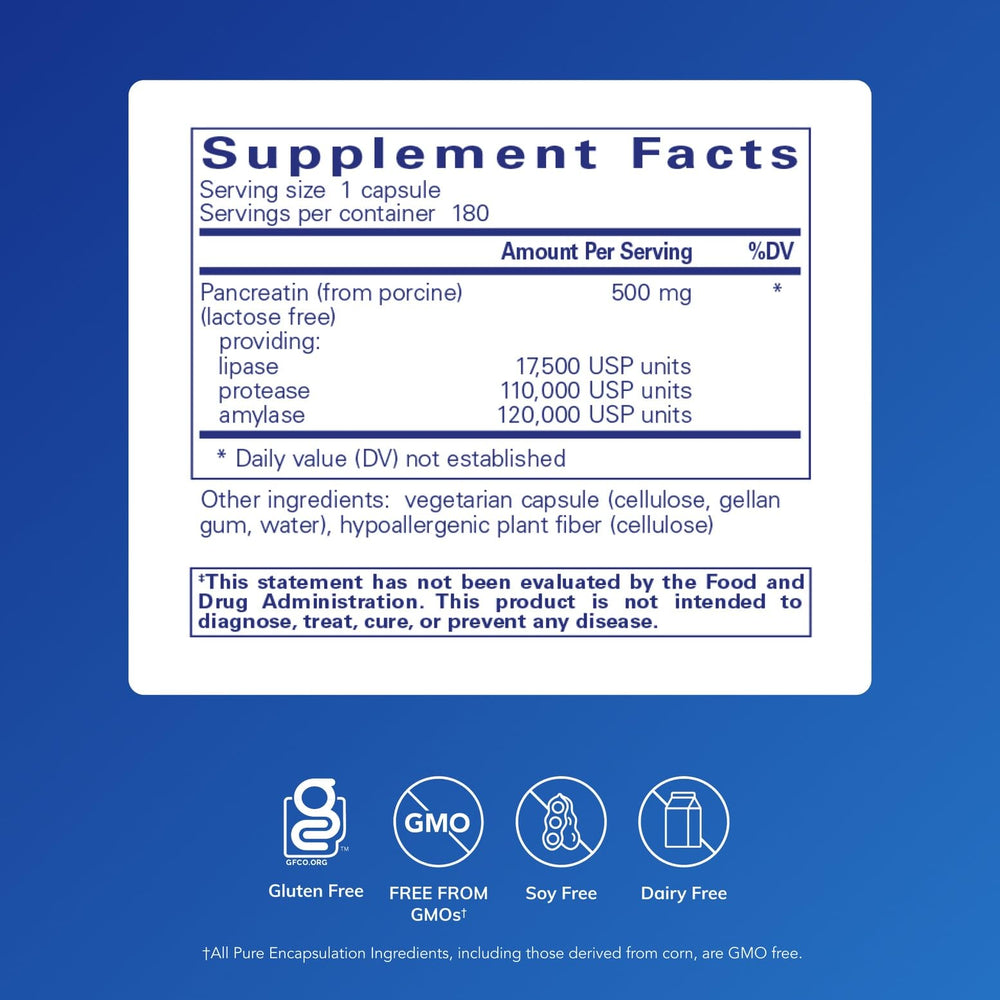 Pure Encapsulations primer plano de la cápsula que revela su textura y seguridad