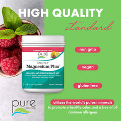 Vaso con bebida efervescente Pure Essence Labs, mezcla homogénea lista para consumir
