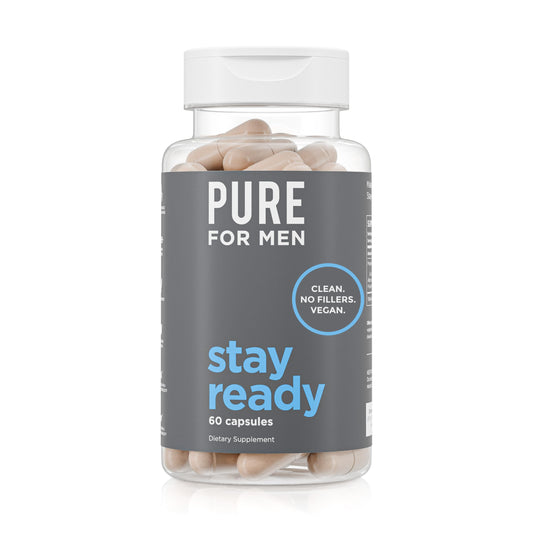 Pure for Men frontal del envase mostrando etiqueta clara y confianza