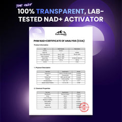 PURE HEALTH MAX sellos de pruebas de terceros y certificación cGMP