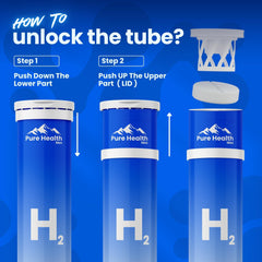 PURE HEALTH MAX comparación de tamaño con mano, ventaja transporte fácil