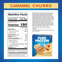 Pure Protein barra abierta con núcleo acaramelado y proteína visible