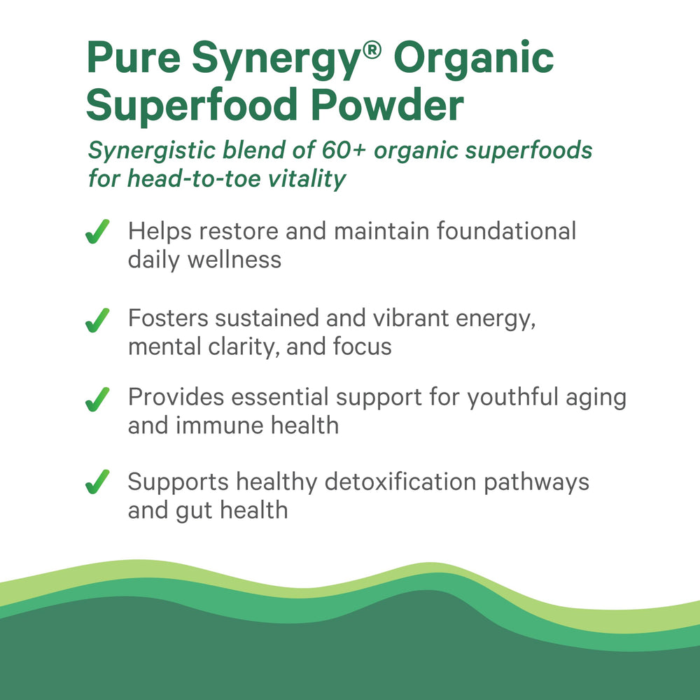 PURE SYNERGY etiqueta nutricional detallada para transparencia