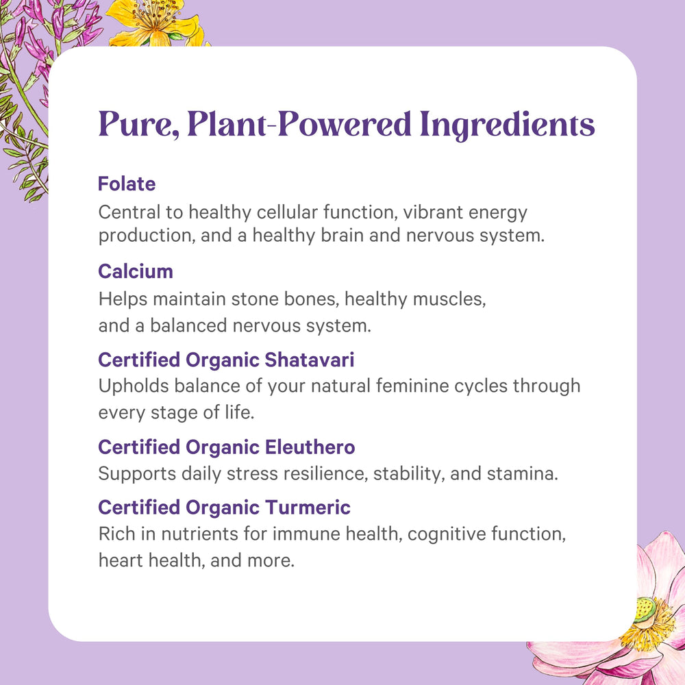 PURE SYNERGY ingredientes orgánicos en crudo resaltando pureza