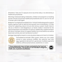 Pure TheraPro Rx Bio Boron label featuring Bororganic Glycinate