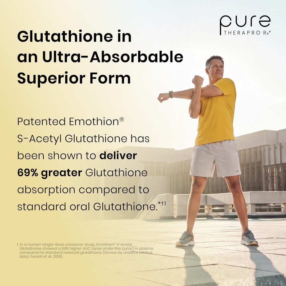 Pure Therapro Rx detalle DRcaps enteric-coated resaltando protección gástrica
