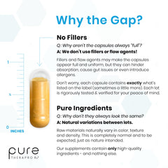 Pure Therapro Rx trimetilglicina (TMG) y sus componentes resaltados