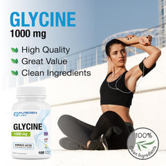 Uso diario de glicina Puregen Labs, fácil de incorporar en rutina nocturna