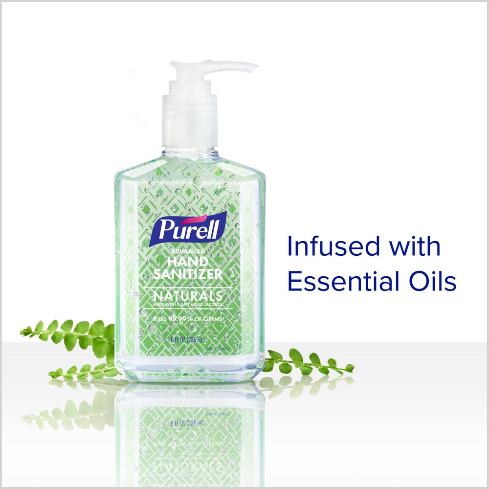 PURELL dispensando gel en manos para limpieza inmediata fuera de casa