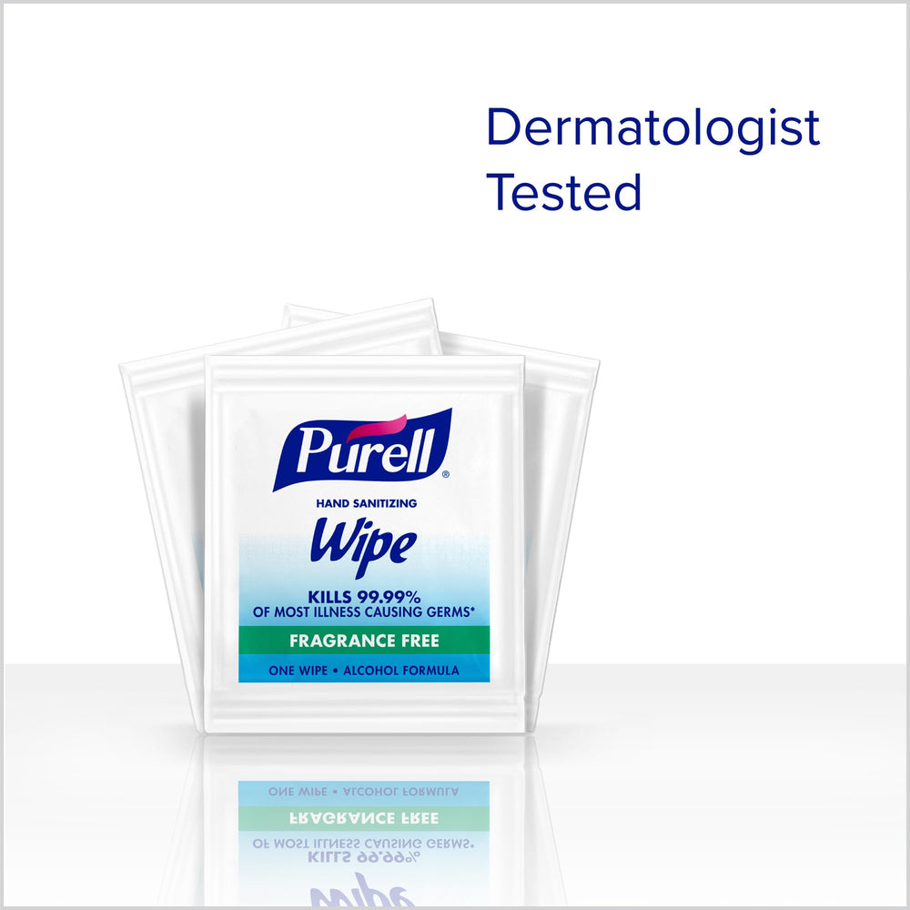 Caja Purell junto a una mano para mostrar la escala y volumen de 1000 unidades