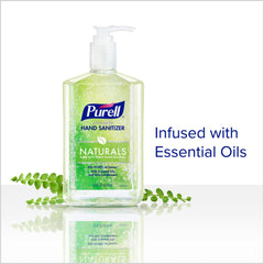 Purell gel en palma mostrando textura ligera y rápida evaporación