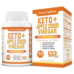 Purely Optimal frasco frontal mostrando etiqueta y beneficios visibles
