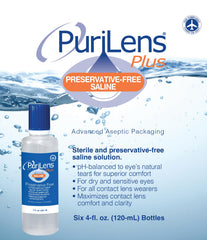 Purilens Plus gota de solución que destaca textura clara y purificante
