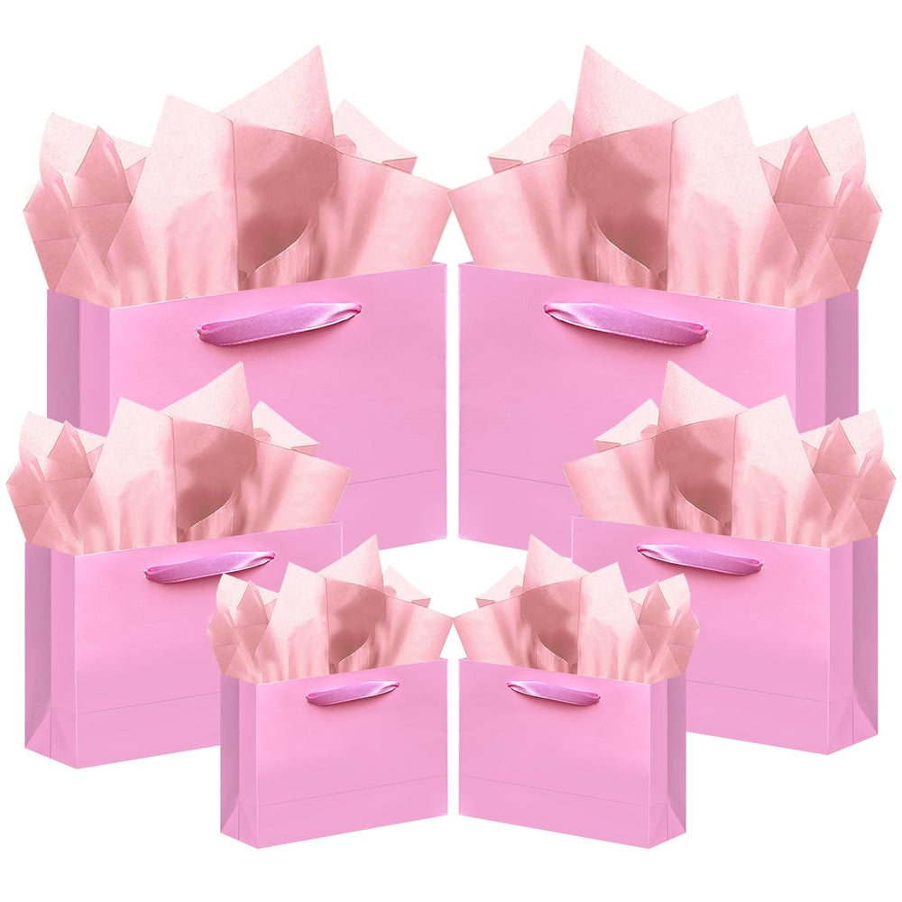 qiqee vista frontal del paquete rosa para presentación elegante