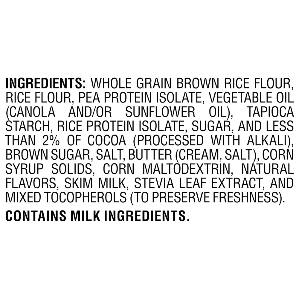 Quaker comparación de tamaño con una mano y varias bolsas para porciones