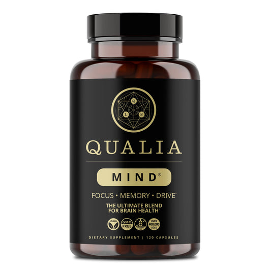 QUALIA LIFE SCIENCES Qualia Mind envase frontal, presenta confianza y claridad
