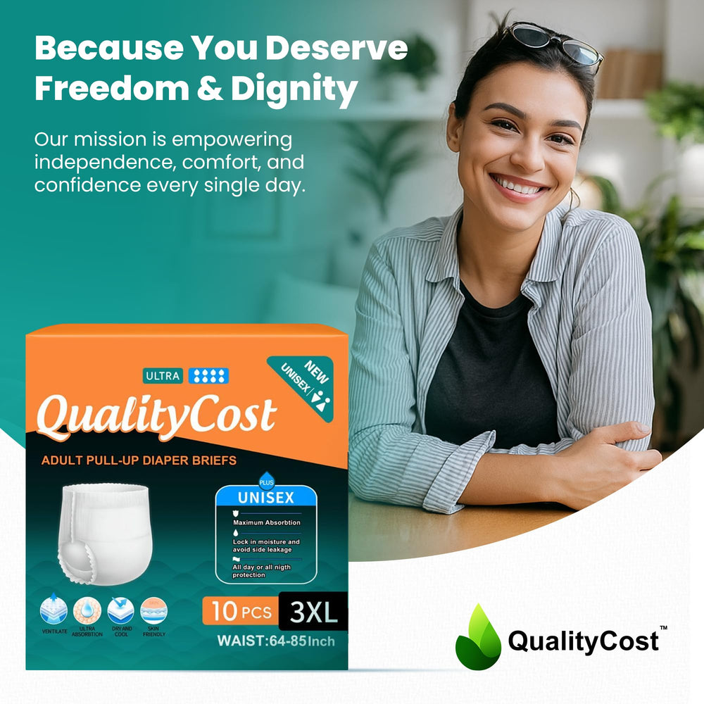 QUALITYCOST escena doméstica con usuario activo que destaca discreción y confianza