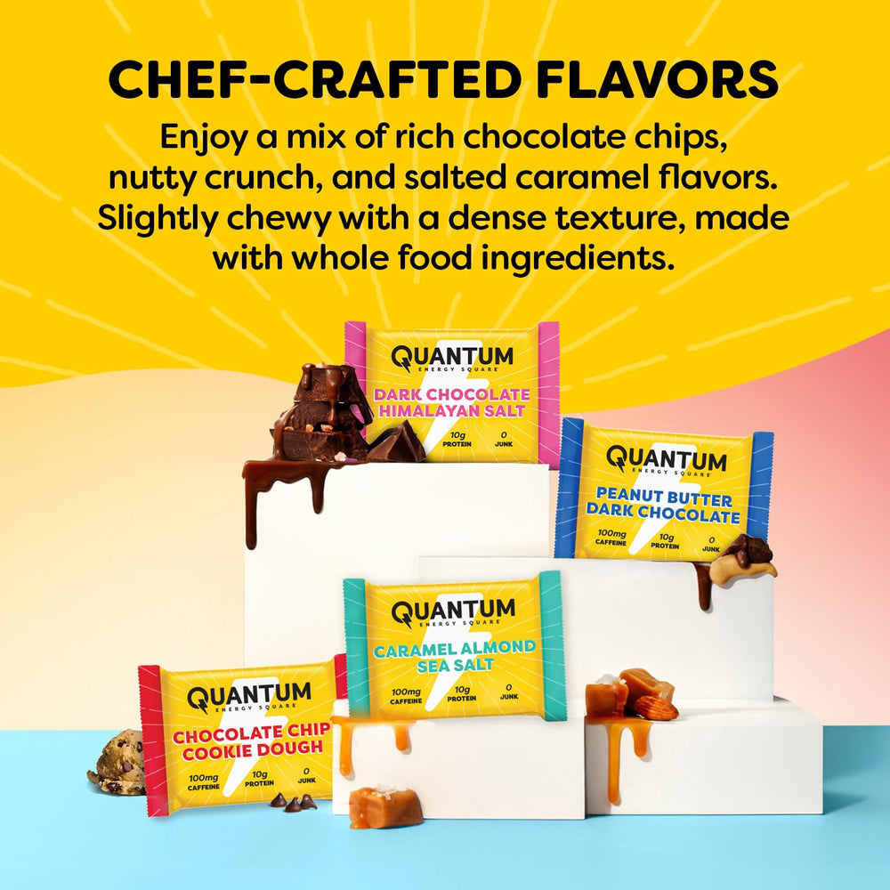 Quantum Energy Squares ingredientes: frutos secos y semillas para nutrición limpia