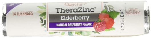 Quantum Zinc Elderberry Raspberry Lozenge case, bold packaging for convenient daily support