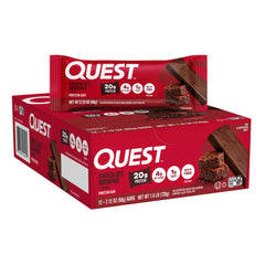 Quest paquete frontal mostrando 12 barras, conveniente para almacenar