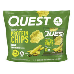 Quest paquete frontal mostrando diseño y beneficios para snack alto en proteína