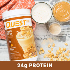 Quest primer plano del polvo cremoso que se mezcla uniformemente
