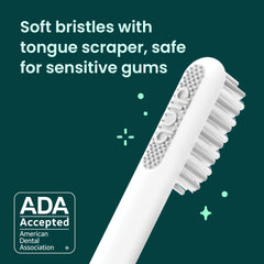 Quip en uso cepillando dientes con temporizador para rutina guiada