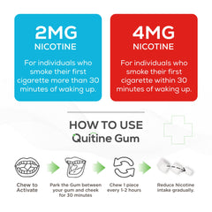 Quitine goma nicotina 4 mg sabor menta, caja de 300 piezas, ideal para planes a largo plazo.