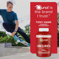 Qunol ilustración comparativa ubiquinol versus ubiquinona para absorción