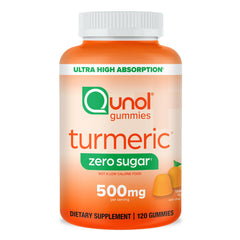 Qunol gominolas frontal mostrando envase y beneficio sin azúcar