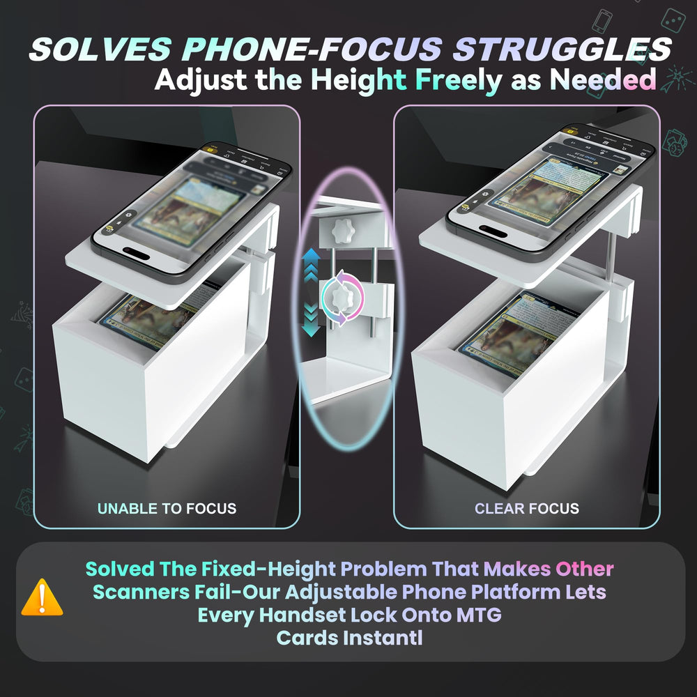 QWUIU escaneo con funda usando pad para reducir reflejos y mejorar captura