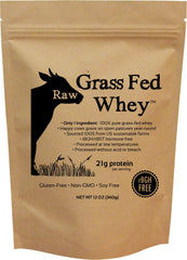 Raw Organic Whey frente del paquete mostrando ingrediente único y pureza
