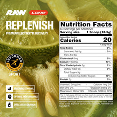 RAW Replenish polvo textura fina que se disuelve fácilmente en agua