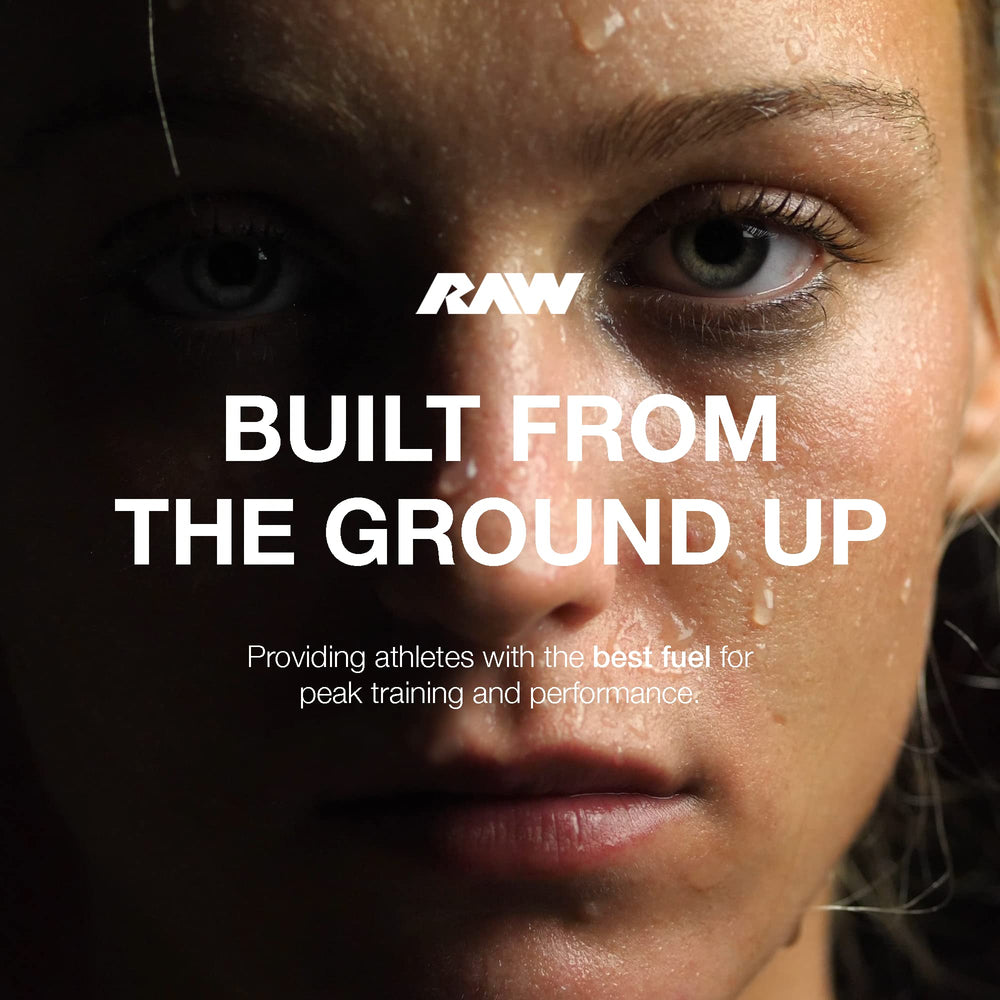 RAW: caja destacada muestra 30 porciones para la rutina nocturna.