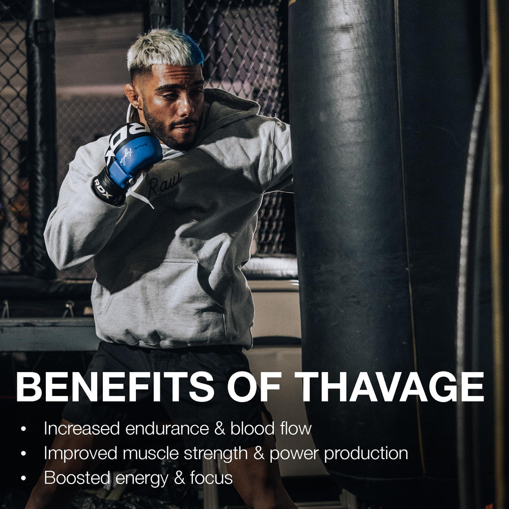 RAW Thavage, etiqueta y empaque en Estados Unidos.