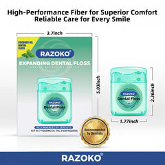 RAZOKO primer plano de la textura expansible mostrando suavidad al humedecerse