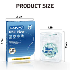 RAZOKO primer plano de fibras expandibles para mejor limpieza interdental