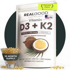 RealGood Essentials envase frontal mostrando diseño y cantidad, conveniencia