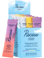 Recess caja frontal con 15 sobres visible y presentación clara, fácil elección