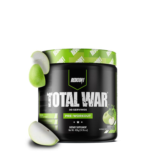 REDCON1 bote frontal sabor Manzana Verde muestra diseño y beneficio de energía