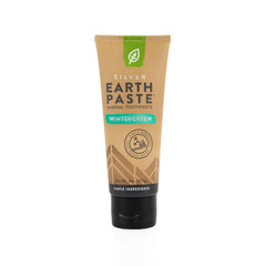 REDMOND Earthpaste tubo frontal mostrando etiqueta y beneficio limpieza natural